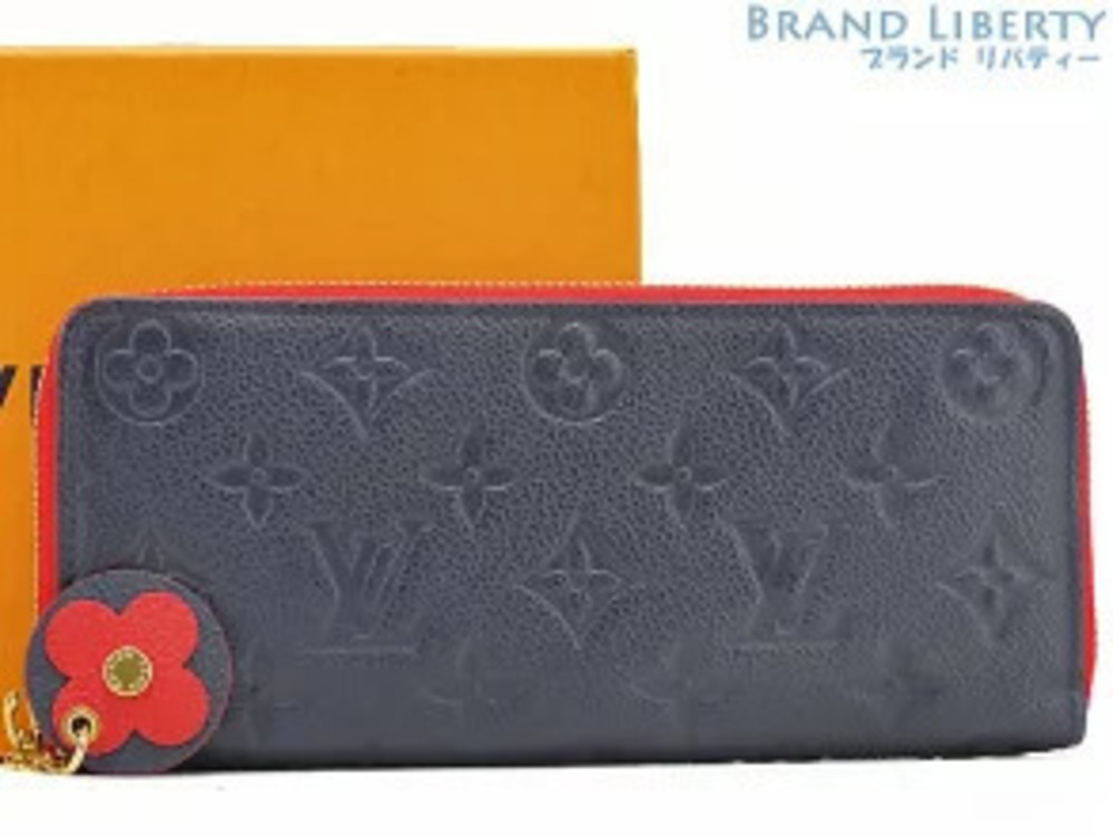 Louis Vuitton Monogram Empreinte Portefeuille Clemence Round Zip Long Wallet